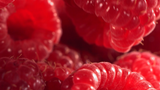 Bright red raspberries 